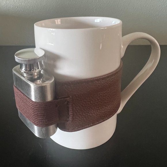 Extra Shot Ceramic Coffee Mug and Mini Stainless Steel Flask Set - Picture 1 of 4